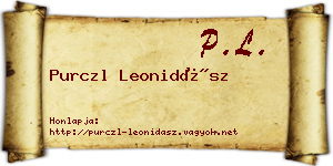 Purczl Leonidász névjegykártya